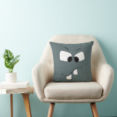 Little Tooth Cute Illustrated Blue Face Pillow Kussen (Stoel)