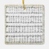 Little Town Bethlehem Bladmuziek Kerstmis Keramisch Ornament (Voorkant)