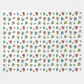 Little Tractors Fleece Blanket, White Deken (Voorkant (Horizontaal))