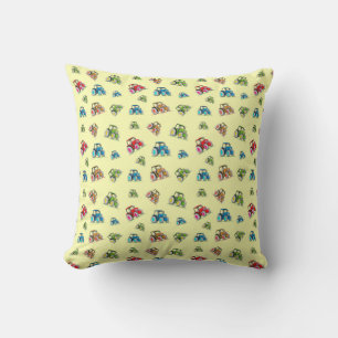 Little Tractors, Lemon, Cushion Kussen
