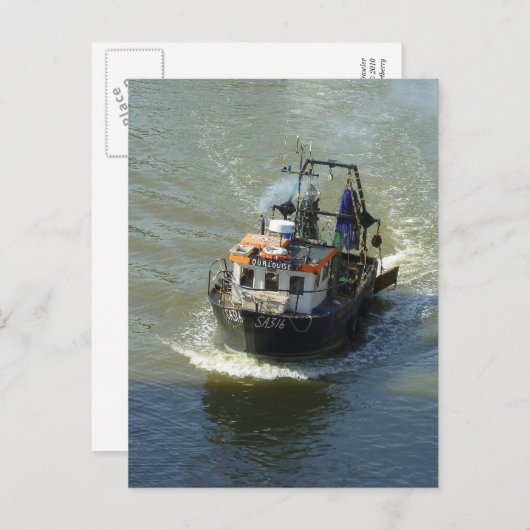 Little Trawler, Cardiff Bay Harbour Briefkaart (Voorkant / Achterkant)