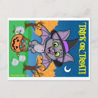 Little Trick or Treat Bat Briefkaart