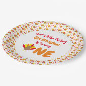 Little Turkey 1st Birthday Papieren Bordje (Gekanteld)