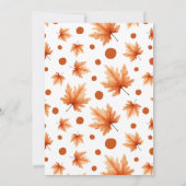 Little Turkey Autumn Thanksgiving 1st Birthday Kaart (Achterkant)