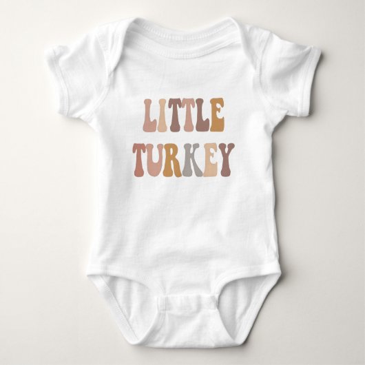 Little Turkey First Thanksgiving Outfit Romper (Voorkant)