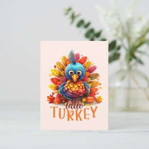 Little Turkey – Schattigee kleurrijke Cartoon stij Briefkaart