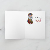 Little Ukraine Dancer Ukraine Folk Art Kaart (Binnen)