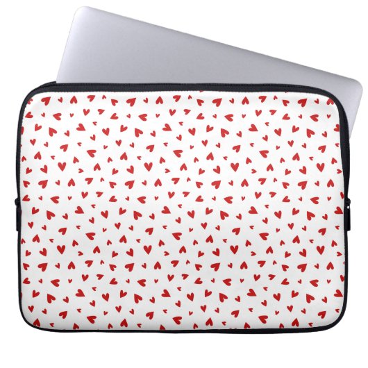 Little Valentine Hearts Laptop Sleeve (Voorkant)