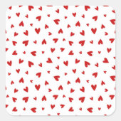 Little Valentine Hearts Square Stickers  (Devant)