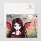 Little Vampire Briefkaart van Molly Harrison (Voorkant / Achterkant)