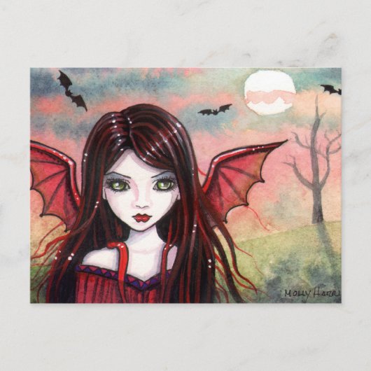 Little Vampire Briefkaart van Molly Harrison (Voorkant)