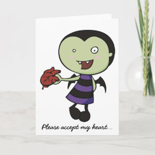 Little Vampire Heart Feestdagen Kaart