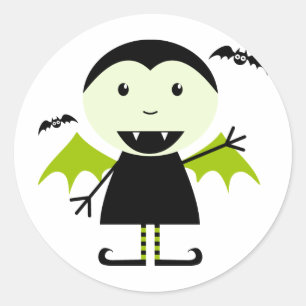 Little Vampire Ronde Sticker