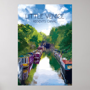 Little Venice Canal de Regents Affiche de voyage