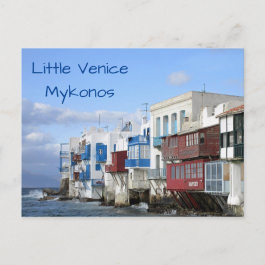 Little Venice, Mykonos dichtbij Briefkaart (Voorkant)