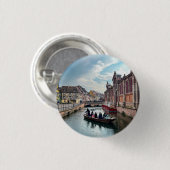 Little Venice River Boat Ronde Button 3,2 Cm (Voorkant /achterkant)
