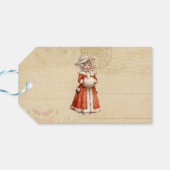 Little Victoriaans Caroler Custom Kerstmis Cadeaulabel (Achterkant Horizontaal)