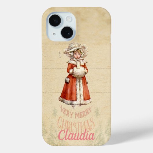 Little Victoriaans Caroler Custom Kerstmis Case-Mate iPhone Case (Achterkant)