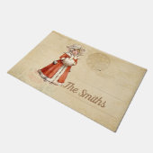 Little Victoriaans Caroler Custom Kerstmis Deurmat (Schuin)