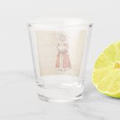 Little Victoriaans Caroler Custom Kerstmis Shot Glas (Achterkant)