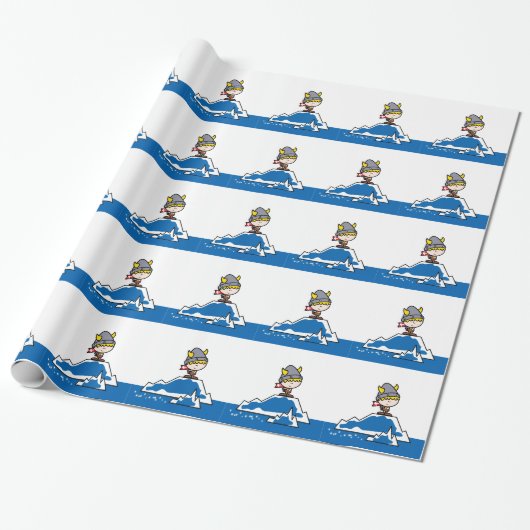Little Viking Boy Cadeaupapier (Uitgerold)
