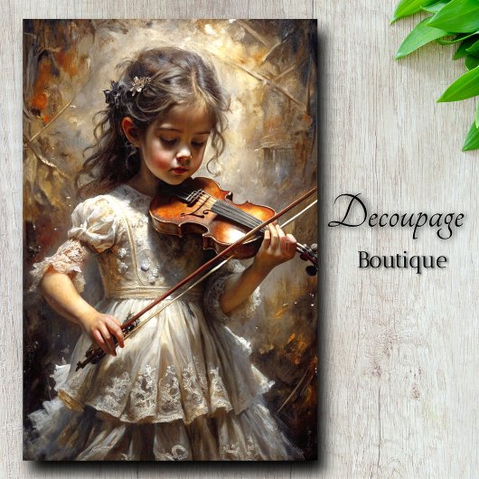 Little Virtuoos Enchanting Violist Decoupage Tissuepapier