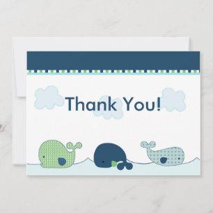 Little Whales Baby shower Hartelijk dank Bedankkaart