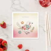 Little White Bird Floral servetten (Insitu)
