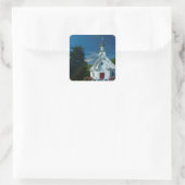 Little White Church Vierkante Sticker (Tas)