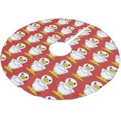 Little White Duck Standing Thunder_Cove Kerstboom Rok (Gekanteld)