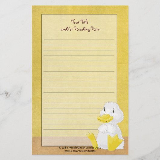 Little White Duck Stationery Briefpapier (Voorkant)