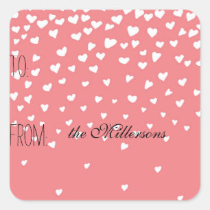 Little White Hearts Gift Label