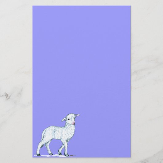 Little White Lamb Briefpapier (Voorkant)