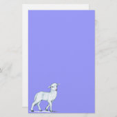 Little White Lamb Briefpapier (Voorkant / Achterkant)