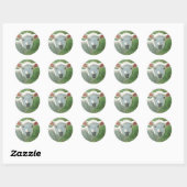 Little White Lamb Ronde Sticker (Vel)