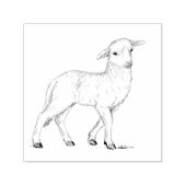 Little White Lamb Zelfinktende Stempel (Design)