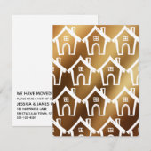 Little White Maisons Smooth Gold Nouvelle carte d' (Devant / Derrière)