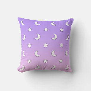 Little White Stars en Moons Pattern Kussen