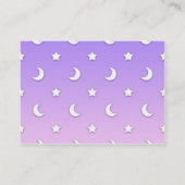 Little White Stars en Moons Pattern Visitekaartje (Achterkant)
