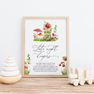 Little Wild Mushroom Late Night Luiers Spel Poster