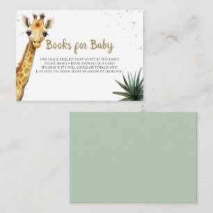 Little Wild One Baby Giraffe Safari Shower Informatiekaartje