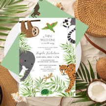 Little Wild One Baby shower Schattigee Oerwouden