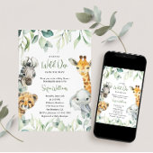 Little Wild One On the Way Invitation Baby shower