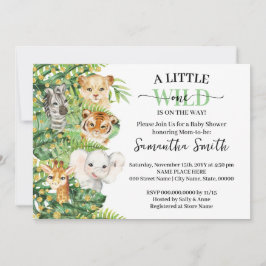 Little Wild One op Way Animal Safari Shower Kaart