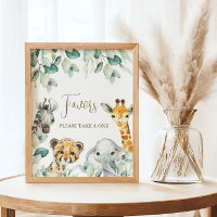 Little Wild One Safari Baby Shower Favorbord