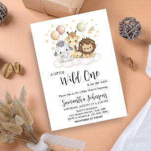 Little Wild One Schattige Baby shower Kaart