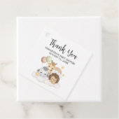 Little Wild One Schattige Baby shower Square Bedankjes Labels (In situ)