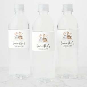 Little Wild One Schattige Baby shower Waterfles Etiket