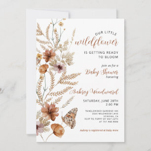 Little Wildflower Baby Bloom Baby shower Kaart