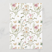 Little WildFlower Baby shower Bingo Game Kaart (Achterkant)